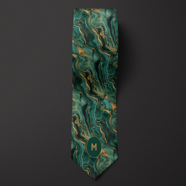 Monogram för grönt och Guld Marcular Slips (Skapare uppladdad)