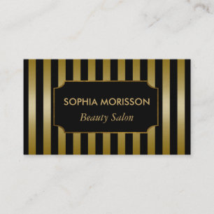 Monogram för guld och Black Rand Ornament Anpassni Visitkort