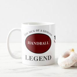 Monogram för handbollsförklaring Lägg till ditt na Kaffemugg