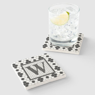 Monogram för hex Tile Print Underlägg