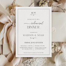 Monogram för inbjudan till nybörjare, klassiskt br