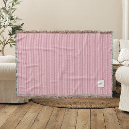 Monogram för inledande skript för rosa Rand Ro Snö Filt