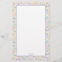 Monogram för Kaleidoscopemönster | Brevpapper