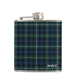 Monogram för klanCampbell Tartan Fickplunta