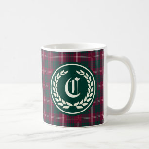 Monogram för klanCrawford Tartan Kaffemugg