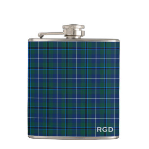 Monogram för klanDouglas Tartan Fickplunta
