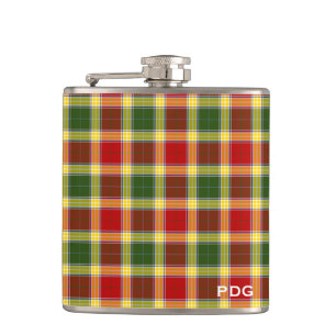 Monogram för klanGibbs Tartan Fickplunta