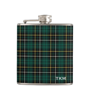 Monogram för klanMacAlpine Tartan Fickplunta
