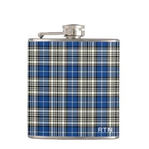 Monogram för klanNapier Tartan Fickplunta