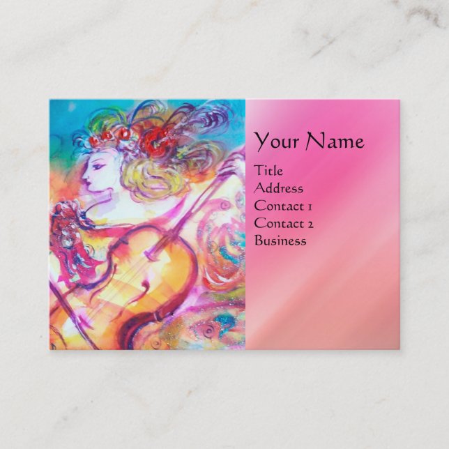 MONOGRAM för KONSERT för HARMONITRIOVÅR, svart Visitkort (Framsida)