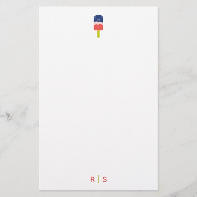 Monogram för koral Personlig i piporgerna Brevpapper (Framsida)