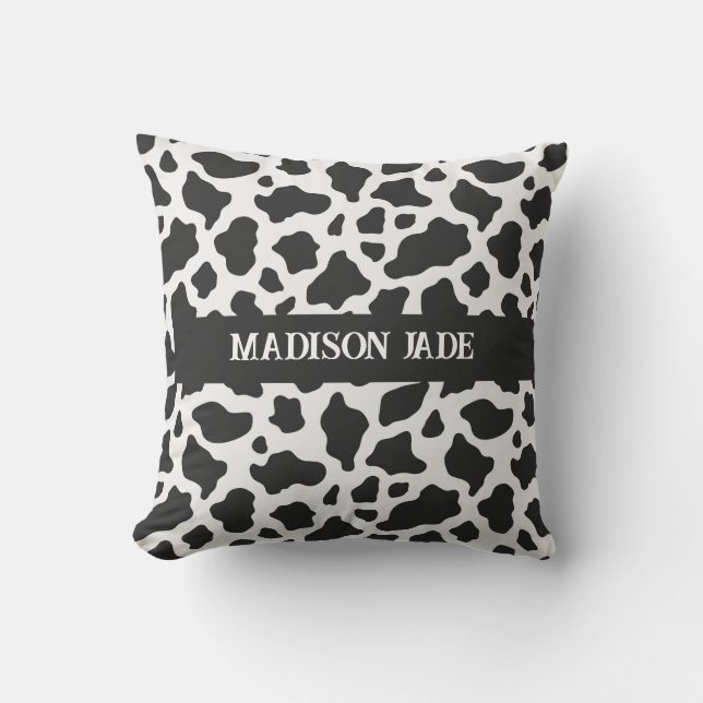 Monogram för kortutskrift Minimal djurutskrift Kudde (Framsida)