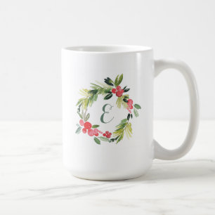 Monogram för kran för vattenfärg för kaffemugg