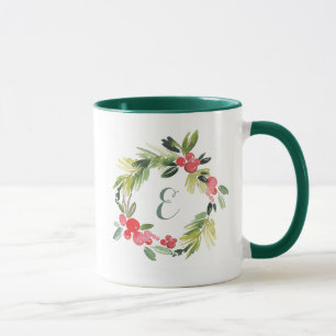 Monogram för kran för vattenfärg för mugg