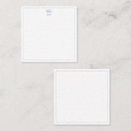 Monogram för kustblått och vitt krabba tilläggskort