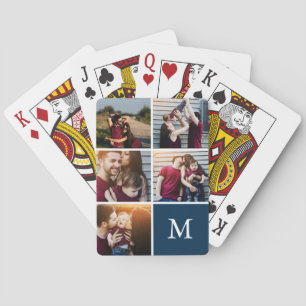 Monogram för kvarter för färg för 5 casinokort