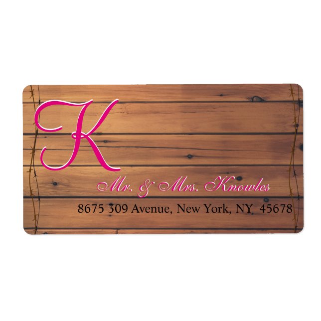 Monogram för ladugårdvägg 3d fraktsedel (Framsidan)