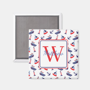 Monogram för lågsjöbåtar magnet
