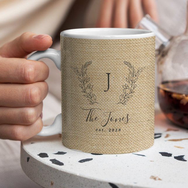 Monogram för lantbruksfamiljens personlig kaffemugg (Skapare uppladdad)