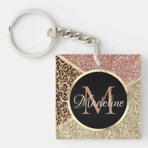 Monogram för leopard Ro Guld