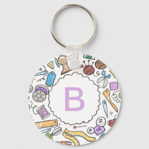 Monogram för ljuddämparna nyckelring