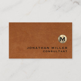 Monogram för lyxbläddrare Guld Visitkort