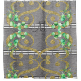 Monogram för lyxgardindram för Silver Glitter i Gu