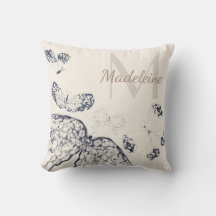 Monogram för marin Elegant Snöre Butterflies