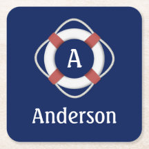 Monogram för marinblå sjömil