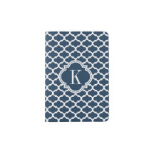Monogram för marinblått kvatrefolie
