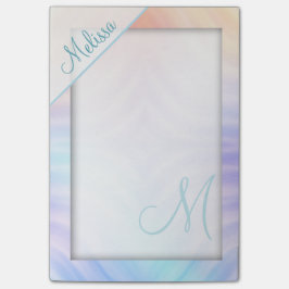 Monogram för melon för krickalavendelgult post-it block