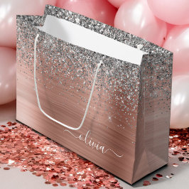 Monogram för Metall vid Silver i Glitter