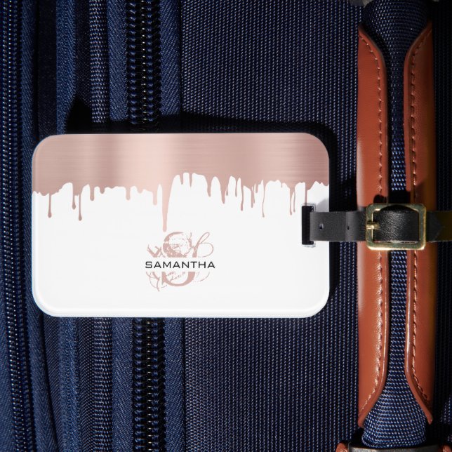 Monogram för metalliska drivrutiner i trendig Ro R Bagagebricka (Framsida Insitu 4)