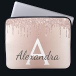Monogram för metalliskt Glitter Laptop Fodral<br><div class="desc">Glitter och Gnistra Modern och Elegant Monogram Fodral. Det här fodral kan anpassas så att det inkluderar ditt första och första namn och gör en underbarare julklapp eller en svensk 16-dagars gåva.</div>