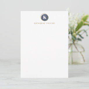 Monogram för minimal Professionell i personlig Nam Anteckningskort