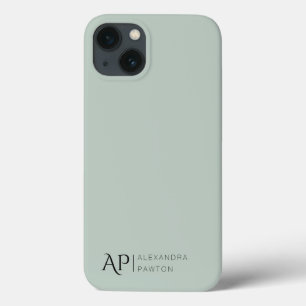 Monogram för minimalistisk Grönt-Anpassningsbar