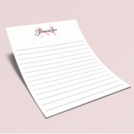 Monogram för minimalistisk låst Personlig Brevpapper