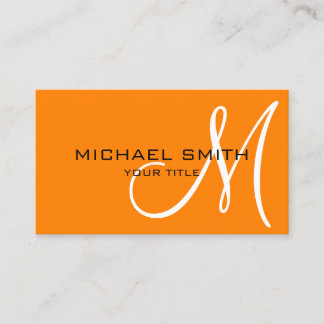 Monogram för minimalistisk Orange av Professionell Visitkort