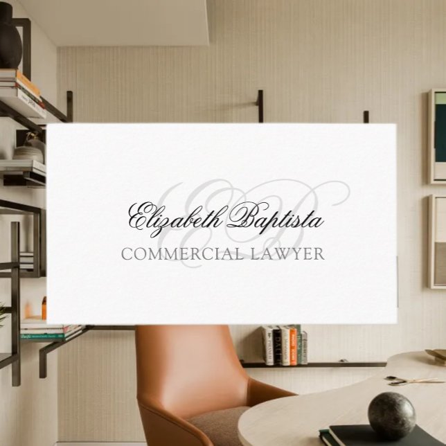 Monogram för minimalistisk Professionell för chic Visitkort (Skapare uppladdad)