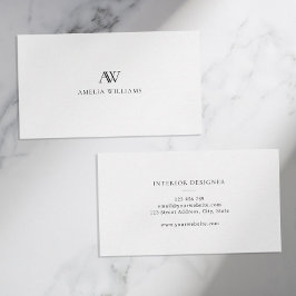 Monogram för minimalistisk Professionell för elega Visitkort