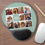 Monogram för Mint-Grönt Unik Anpassningsbar för fo Gel Musmatta<br><div class="desc">Använda upp till 11 kvadratcentimeter Instagram eller selektiva mobila foton för att skapa en unik och personlig gåva. Eller så kan du behålla hipstervalpen och göra ett trendig till keepy. Om du behöver justera bilder klickar du på verktyg för att anpassa ändringar.</div>