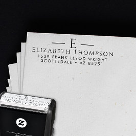 Monogram för modern Elegant för returadress anpass Självfärgande Stämpel