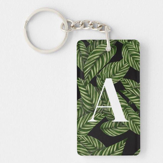 Monogram för Modern Tropical Löv Handflatan Plant  (Framsidan)