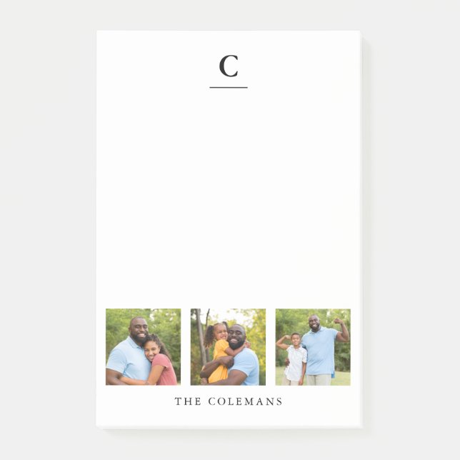 Monogram för multifoto-familjen post-it block (Framsida)