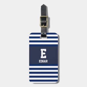 Monogram för Nautisk flotta White Rand Bagagebricka
