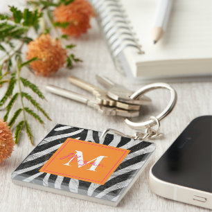 Monogram för Orange och Shock rosa av konstnärligt
