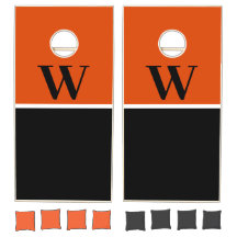 Monogram för orange och svart högskola