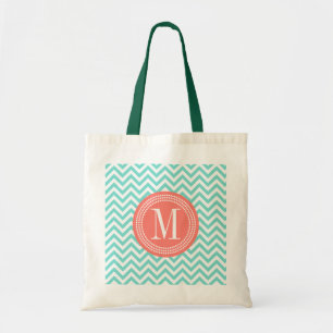 Monogram för personlig för Aquasparresicksack Tygkasse