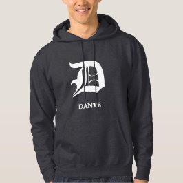 Monogram för personlig Gothic Blackletter Hoodie