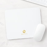 Monogram för Personligen Luxury White och Guld<br><div class="desc">Luxury White och Guld Personlig Monogram och Namn Design med vitt monogram i guld-cirkeln inslag med namn i guld professionell-typsnittet stil på vit bakgrund. Obs! Folidinformationen simuleras i teckningen. Ingen faktisk folie kommer att användas vid skapar av denna produkt.</div>